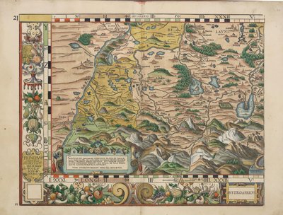 Bavarian Land Tables of 1568 (Table 21) by Philipp Apian